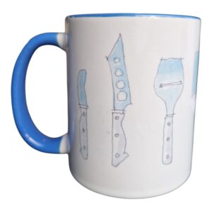 Dart Mountain Cheese branded Mug blue inside